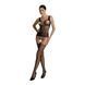 Бодістокінг Passion ECO BS001 One Size black, з доступом, імітація підв&rsquo;язок, флористичний декор SO7065 фото 1