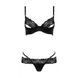 Комплект белья Passion Exclusive NORTH SET XXL/XXXL, black, лиф и трусики с элементами под латекс PS24009 фото 5