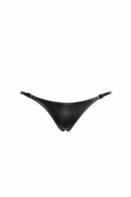 Трусики-стринги Noir Handmade P012 Wild, 3XL, под латекс, крокодиловый принт, застежки по бокам SX0344 фото