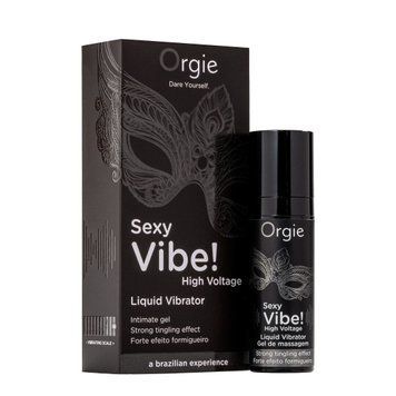 Жидкий вибратор Orgie Sexy Vibe! High Voltage, 15 мл, эффект мурашек + очень мощная вибрация SX1550 фото