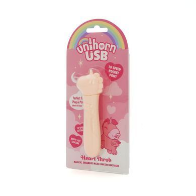 Вибратор-единорожка Unihorn USB Bullet - Heart Throb, вибропуля, USB зарядка SX2866 фото