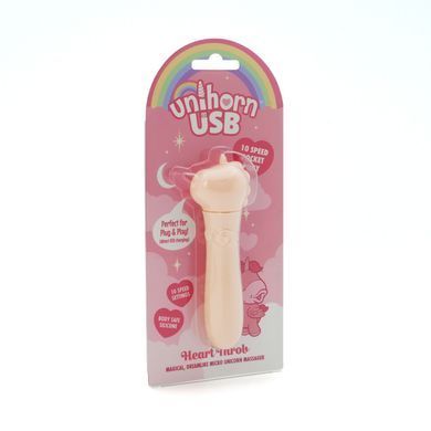 Вибратор-единорожка Unihorn USB Bullet - Heart Throb, вибропуля, USB зарядка SX2866 фото