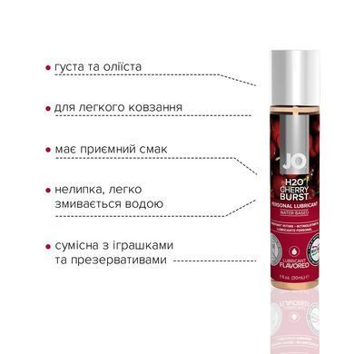 Смазка на водной основе JO H2O &mdash; Cherry Burst (30 мл) без сахара, растительный глицерин SO1467 фото