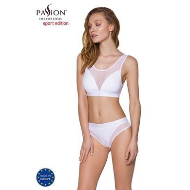 Топ с прозрачной вставкой Passion PS002 TOP L, white SO4203 фото