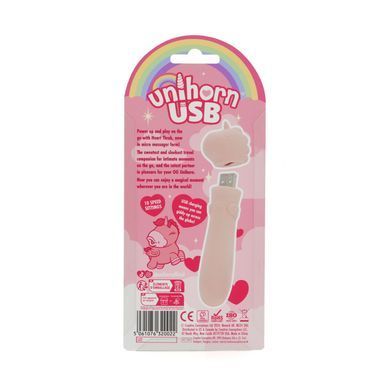 Вибратор-единорожка Unihorn USB Bullet - Heart Throb, вибропуля, USB зарядка SX2866 фото
