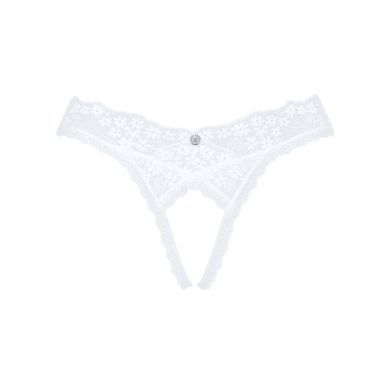 Мереживні танга Obsessive Heavenlly crotchless thong XL/2XL, з доступом SO8190 фото