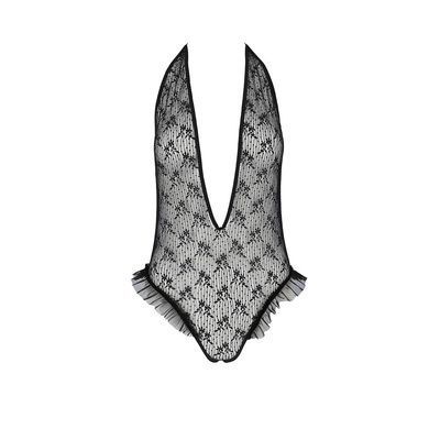 Боді монокіні з глибоким декольте Passion OTAVIA BODY S/M, black EL15702 фото