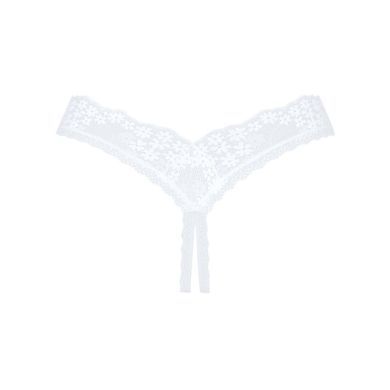 Мереживні танга Obsessive Heavenlly crotchless thong XL/2XL, з доступом SO8190 фото