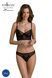 Комплект Passion DROSERA SET black S/M, сітка+мереживо, бюстьє та трусики танга SX0480 фото 1