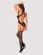 (SALE) Ажурный бодистокинг с отверстиями Obsessive Bodystocking G327 black S/M/L, черный, комбинезон, с дос SO7248 фото 4