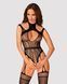 (SALE) Ажурный бодистокинг с отверстиями Obsessive Bodystocking G327 black S/M/L, черный, комбинезон, с дос SO7248 фото 1
