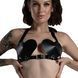 Ліф Серце з натуральної шкіри Feral Feelings - Hearts Bra Black SO9414 фото 2