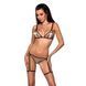 Еротичний комплект спідньої білизни Passion GABI SET S/M beige, трусики з гартерами SO8437 фото 1