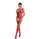 Бодістокінг Passion ECO BS001 One Size red, з доступом, імітація підв&rsquo;язок, флористичний декор SO7066 фото 1