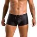 Мужские кожаные боксеры с клапаном Passion 050 SHORT PATRICK XXL/XXXL Black SO7623 фото 1