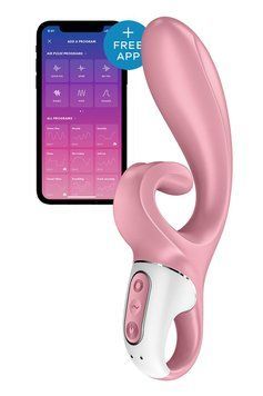 Смарт вібратор-кролик Satisfyer Hug Me Pink, 2 мотори, діаметр 4,2см, широка кліторальна частина SO6274 фото