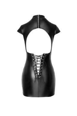 Платье Noir Handmade F309 Fantasy, XXL, black, мини, под латекс, короткий рукав, шнуровка сзади SX0295 фото