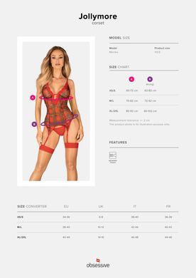 Корсет Obsessive Jollymore corset M/L SX1150 фото