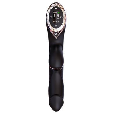 Вакуумный вибратор-кролик с подогревом KISTOY A-King Pro Black, с LED-экраном SO4080 фото
