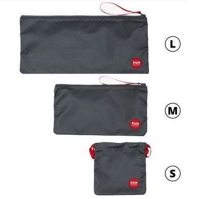 Сумка для секс-игрушек Fun Factory TOYBAG, S, серая, кисет, 14x14 см SX1009 фото