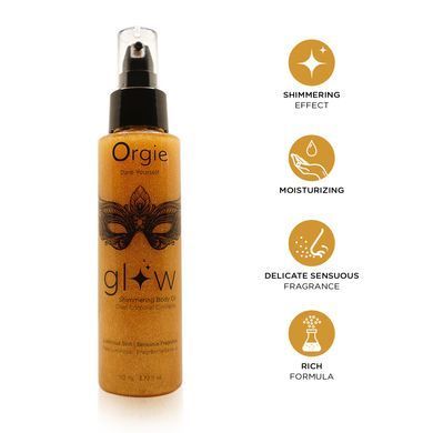 Масло-шиммер для тела Orgie &ndash; Glow Shimmering Body Oil (110 мл), чувственный аромат, увлажнение SX1501 фото