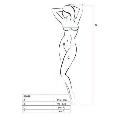 Бодистокинг Passion BS048 red, комбинезон, имитация колгот и открытого топа PBS048R фото