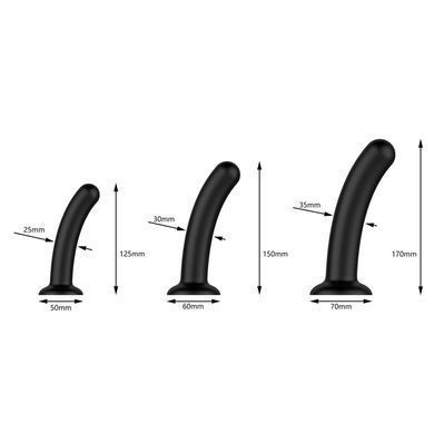 Набір дилдо Nexus Dilating Set (17см, 15см, 12,5см) (м'ята упаковка!!!) SX1341-R фото