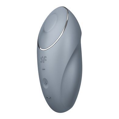 Вібростимулятор-пульсатор Satisfyer Tap & Climax 1 Bluegrey, ефект постукування пальцем, 2 мотори SX0568 фото
