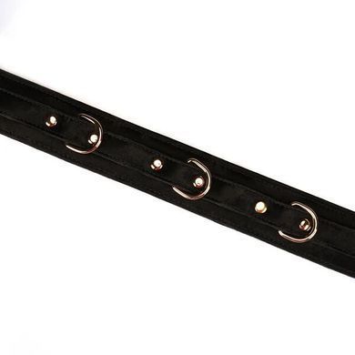 Нашийник з повідцем Liebe Seele Boudoir Amor Collar with Leash Black SX1668 фото