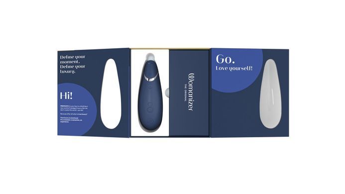 Вакуумний кліторальний стимулятор Womanizer Premium 2 - Blueberry, функції Autopilot та Smart Silence SO8752 фото