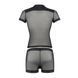 Комплект сетчатого мужского белья Passion 052 SET MICHAEL L/XL black, рубашка, боксеры, заклепки SO7624 фото 6