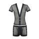 Комплект сетчатого мужского белья Passion 052 SET MICHAEL L/XL black, рубашка, боксеры, заклепки SO7624 фото 5