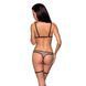 Эротический комплект нижнего белья Passion GABI SET XXL/XXXL beige, трусики с гартерами SO8438 фото 2