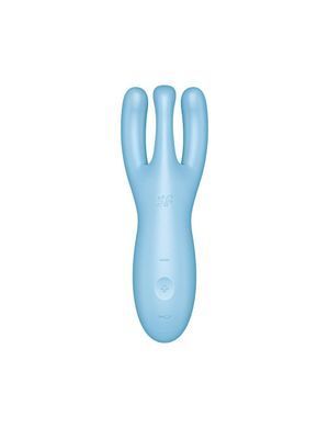 Клиторальный смарт вибратор Satisfyer Threesome 4 Blue с тремя пальчиками SO6081 фото