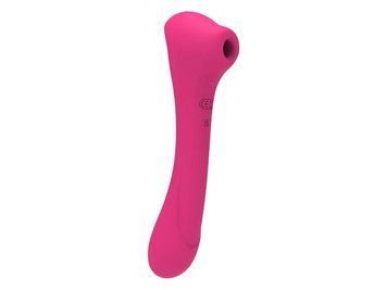 Вибратор и вакуумный клиторальный стимулятор 2-в-1 Alive Quiver Magenta Pink обновленная модель SO6017 фото