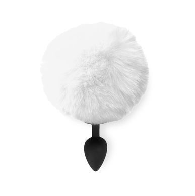 Силиконовая анальная пробка М Art of Sex - Silicone Butt plug Rabbit Tail White, диаметр 3,5 см SO6695 фото