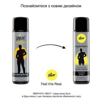 Стимулювальна змазка на водній основі pjur Superhero glide 100 мл, з екстрактом гінкго білоба PJ10590 фото