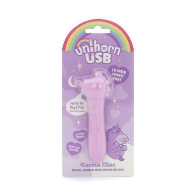 Вибратор-единорожка Unihorn USB Bullet - Karma Lilac, вибропуля, USB зарядка SX2868 фото