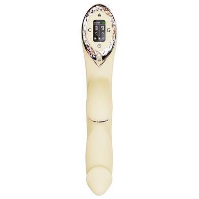 Вакуумный вибратор-кролик с подогревом KISSTOY A-King Pro Yellow, с LED-экраном SO4081 фото