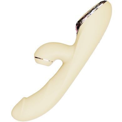 Вакуумный вибратор-кролик с подогревом KISSTOY A-King Pro Yellow, с LED-экраном SO4081 фото