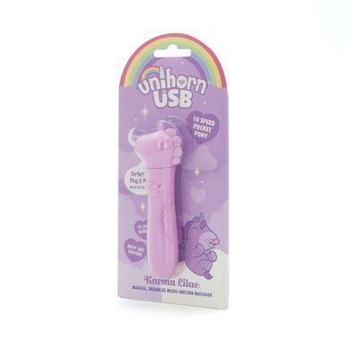 Вибратор-единорожка Unihorn USB Bullet - Karma Lilac, вибропуля, USB зарядка SX2868 фото