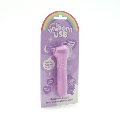 Вибратор-единорожка Unihorn USB Bullet - Karma Lilac, вибропуля, USB зарядка SX2868 фото
