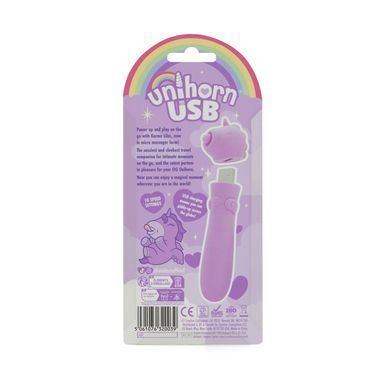 Вибратор-единорожка Unihorn USB Bullet - Karma Lilac, вибропуля, USB зарядка SX2868 фото