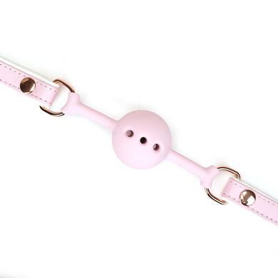 Кляп Liebe Seele White & Pink Fairy Goat Leather Ball Gag SX2825 фото