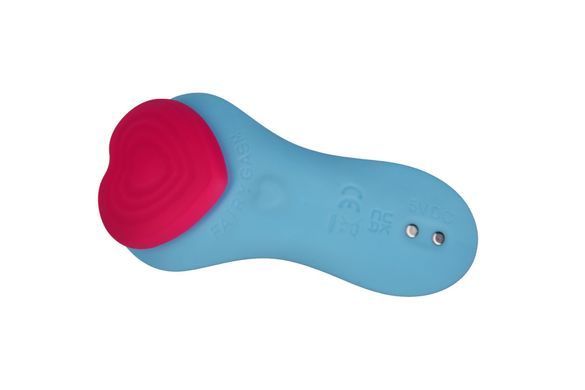 Вибратор в трусики FairyGasm HeartGem blue, на магните, пульт ДУ SX0628 фото