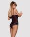 Сетчатое боди на косточках Obsessive Amanta teddy XXL, черное, с доступом SO7200 фото 2