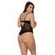Боди Passion Exclusive NORTH BODY 4XL/5XL black, открытая грудь, с доступом, винил и кружева SO7108 фото 2