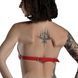 Ліф Серце з натуральної шкіри Feral Feelings - Hearts Bra Red SO9416 фото 3