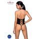 Боди из эко-кожи с имитацией шнуровки и открытым доступом Passion NANCY BODY XXL/XXXL, black SO5372 фото 2