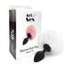 Силиконовая анальная пробка М Art of Sex - Silicone Butt plug Rabbit Tail White, диаметр 3,5 см SO6695 фото 3